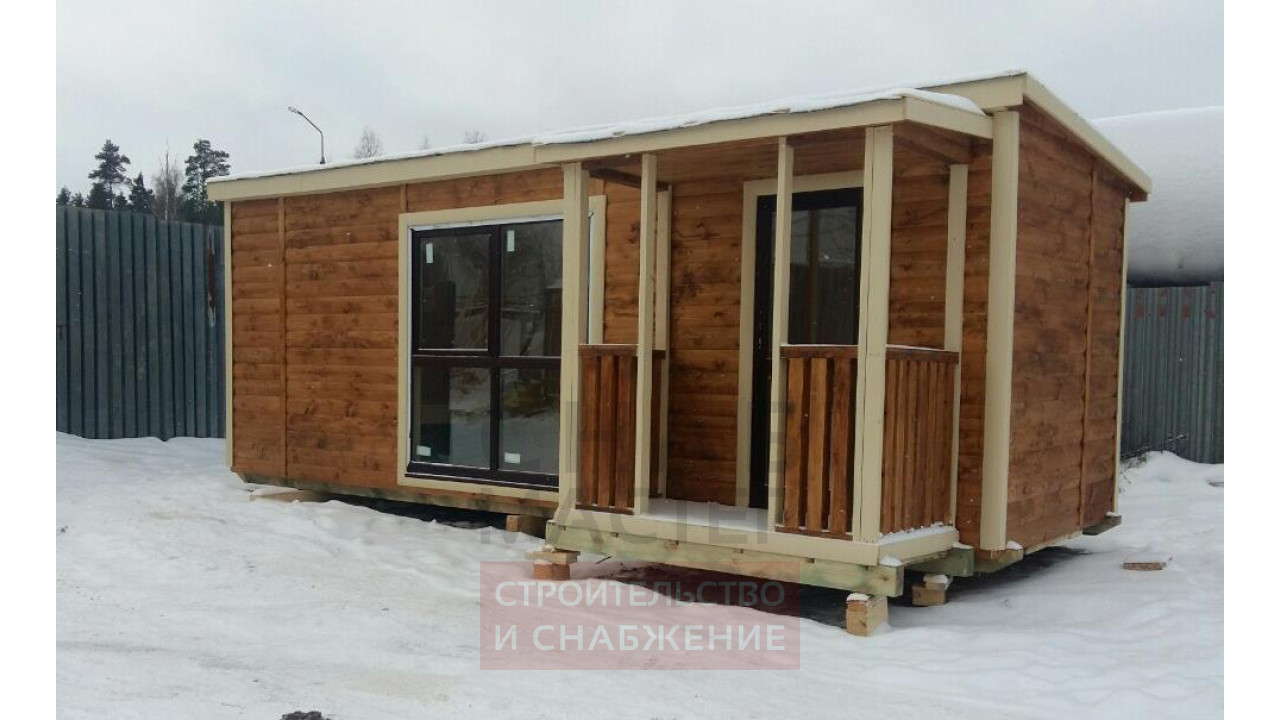 Бытовка 7х2,3м с санузлом и крыльцом